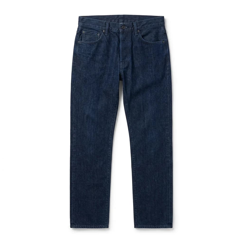 Indigo straight jeans