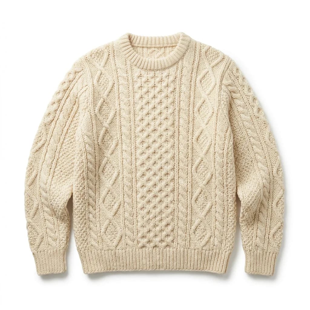 Cream cable knit sweater